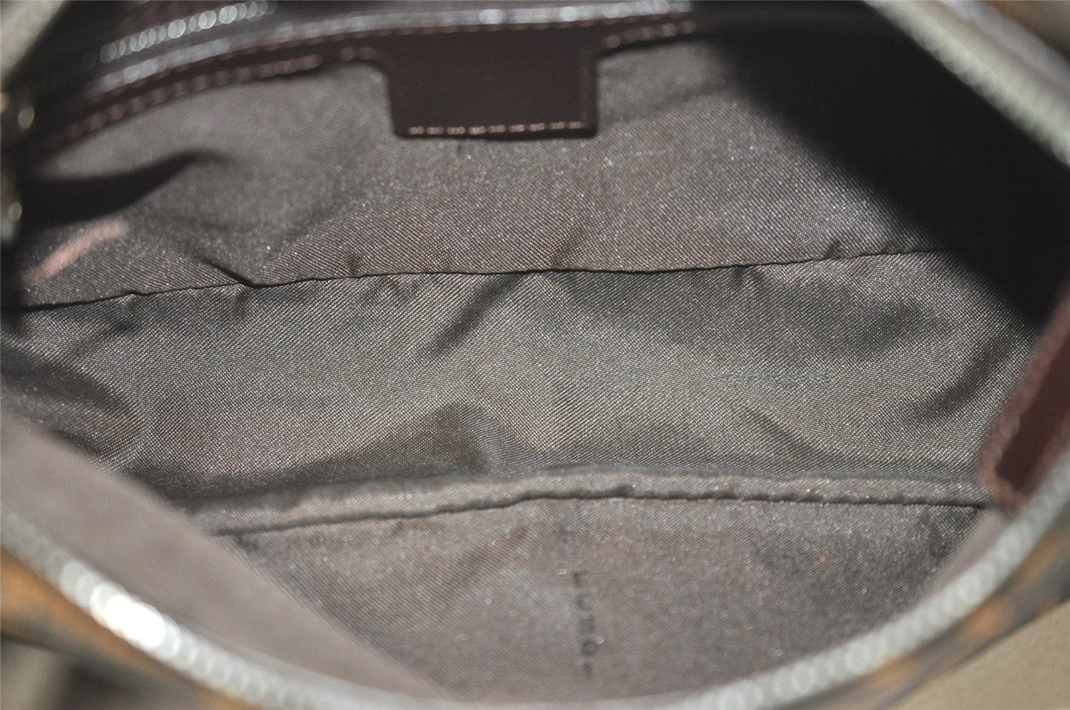 Authentic FENDI Zucca Shoulder Hand Bag Purse Canvas Leather Brown Black 6219I