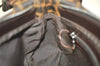 Authentic FENDI Zucca Shoulder Hand Bag Purse Canvas Leather Brown Black 6219I