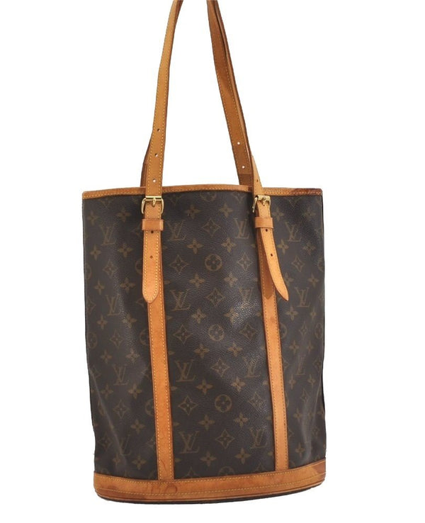 Authentic Louis Vuitton Monogram Bucket GM Shoulder Tote Bag M42236 LV 6219J