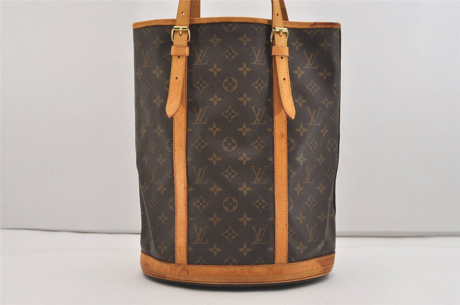 Authentic Louis Vuitton Monogram Bucket GM Shoulder Tote Bag M42236 LV 6219J