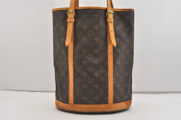 Authentic Louis Vuitton Monogram Bucket GM Shoulder Tote Bag M42236 LV 6219J