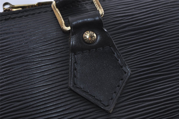 Authentic Louis Vuitton Epi Alma PM Hand Bag Black M40302 LV 6220I