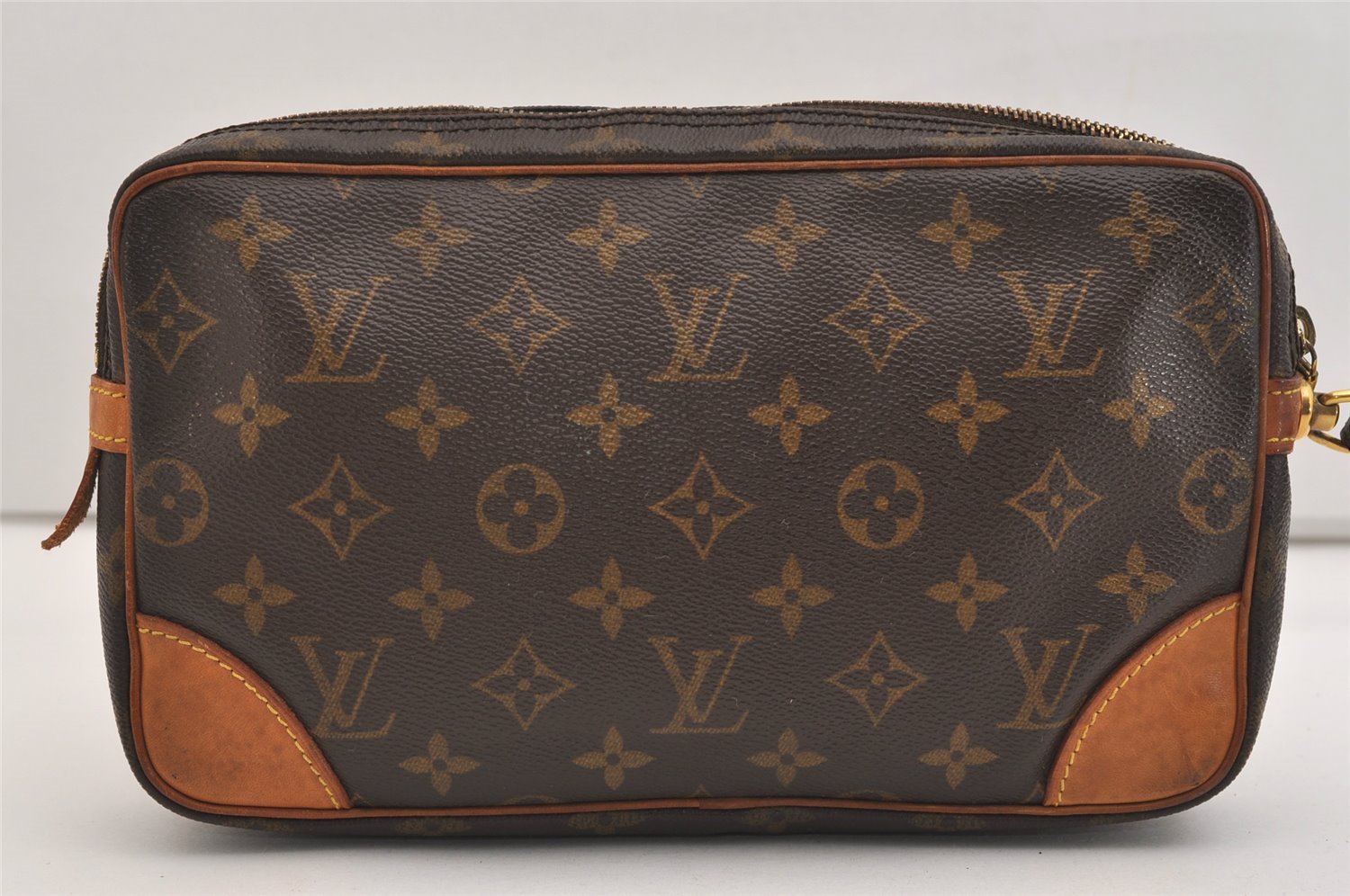 Authentic Louis Vuitton Monogram Marly Dragonne GM M51825 Clutch Hand Bag 6220J