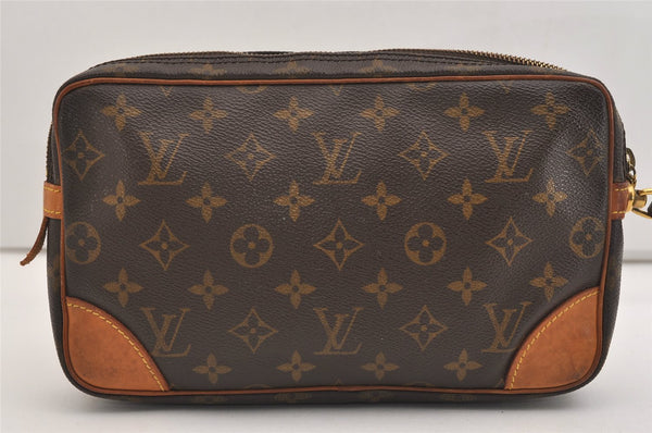 Authentic Louis Vuitton Monogram Marly Dragonne GM M51825 Clutch Hand Bag 6220J