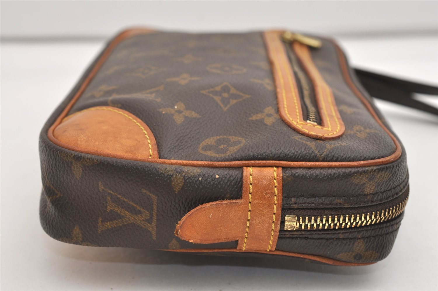 Authentic Louis Vuitton Monogram Marly Dragonne GM M51825 Clutch Hand Bag 6220J
