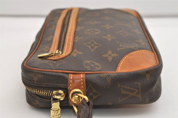Authentic Louis Vuitton Monogram Marly Dragonne GM M51825 Clutch Hand Bag 6220J