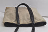 Authentic PRADA Vintage Nylon Tessuto Leather Shoulder Tote Bag Beige 6220K