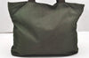 Authentic PRADA Vintage Nylon Tessuto Leather Shoulder Hand Bag Green 6221K