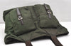 Authentic PRADA Vintage Nylon Tessuto Leather Shoulder Hand Bag Green 6221K