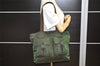 Authentic PRADA Vintage Nylon Tessuto Leather Shoulder Hand Bag Green 6221K