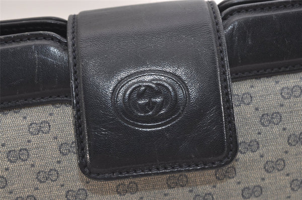 Authentic GUCCI Micro GG PVC Leather Shoulder Cross Body Bag Navy Junk 6222J