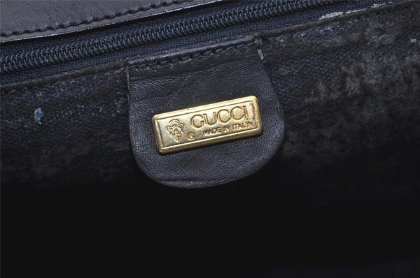 Authentic GUCCI Micro GG PVC Leather Shoulder Cross Body Bag Navy Junk 6222J