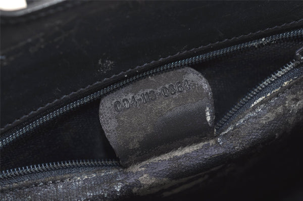 Authentic GUCCI Micro GG PVC Leather Shoulder Cross Body Bag Navy Junk 6222J