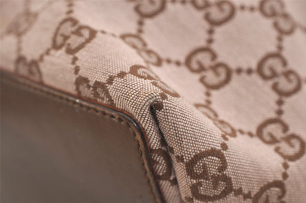 Authentic GUCCI Vintage Shoulder Tote Bag GG Canvas Leather 0021097 Brown 6223J