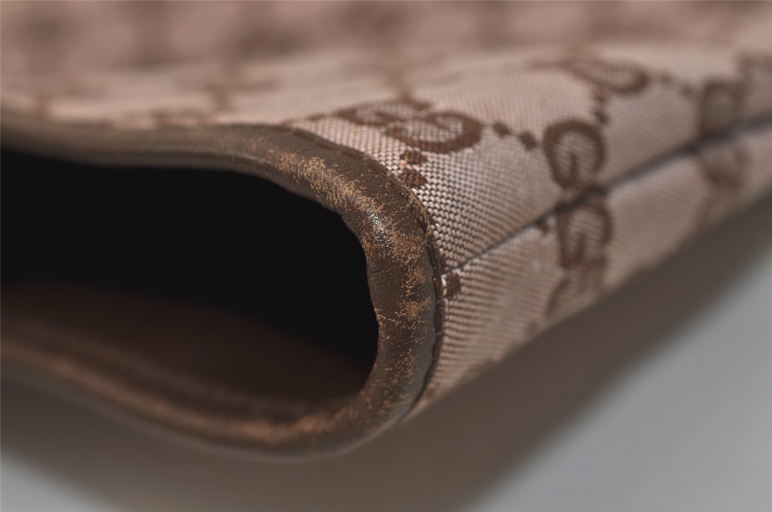 Authentic GUCCI Vintage Shoulder Tote Bag GG Canvas Leather 0021097 Brown 6223J