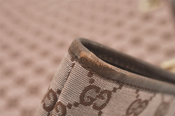 Authentic GUCCI Vintage Shoulder Tote Bag GG Canvas Leather 0021097 Brown 6223J