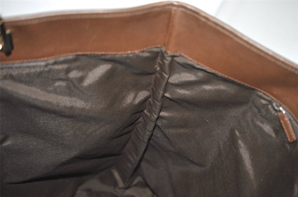 Authentic GUCCI Vintage Shoulder Tote Bag GG Canvas Leather 0021097 Brown 6223J