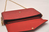Auth Louis Vuitton Monogram Empreinte Pochette Felice Shoulder Bag Red LV 6224J