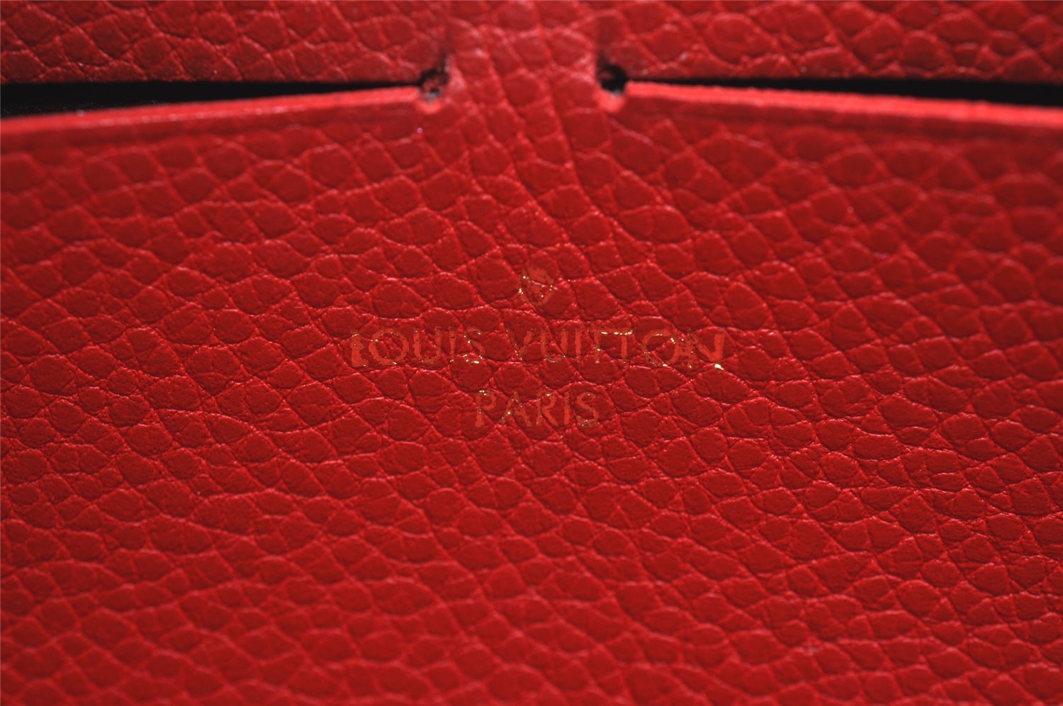 Auth Louis Vuitton Monogram Empreinte Pochette Felice Shoulder Bag Red LV 6224J