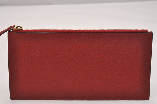 Auth Louis Vuitton Monogram Empreinte Pochette Felice Shoulder Bag Red LV 6224J