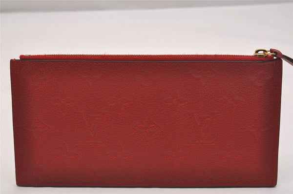 Auth Louis Vuitton Monogram Empreinte Pochette Felice Shoulder Bag Red LV 6224J