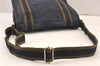 Authentic HERMES Fourre Tout Bassus PM Shoulder Cross Bag Canvas Navy Blue 6225K