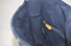 Authentic HERMES Fourre Tout Bassus PM Shoulder Cross Bag Canvas Navy Blue 6225K