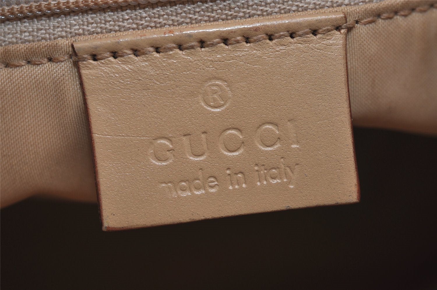 Authentic GUCCI Jackie Shoulder Bag Purse Leather 0013875 Beige 6226J