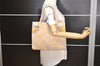 Authentic FENDI Zucchino Shoulder Tote Bag Canvas Leather Beige 6227J