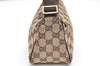 Authentic GUCCI Hand Bag Pouch Purse GG Canvas Leather 106644 Brown 6227K