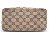Authentic GUCCI Hand Bag Pouch Purse GG Canvas Leather 106644 Brown 6227K
