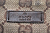 Authentic GUCCI Hand Bag Pouch Purse GG Canvas Leather 106644 Brown 6227K