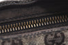 Authentic GUCCI Hand Bag Pouch Purse GG Canvas Leather 106644 Brown 6227K