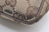 Authentic GUCCI Hand Bag Pouch Purse GG Canvas Leather 106644 Brown 6227K