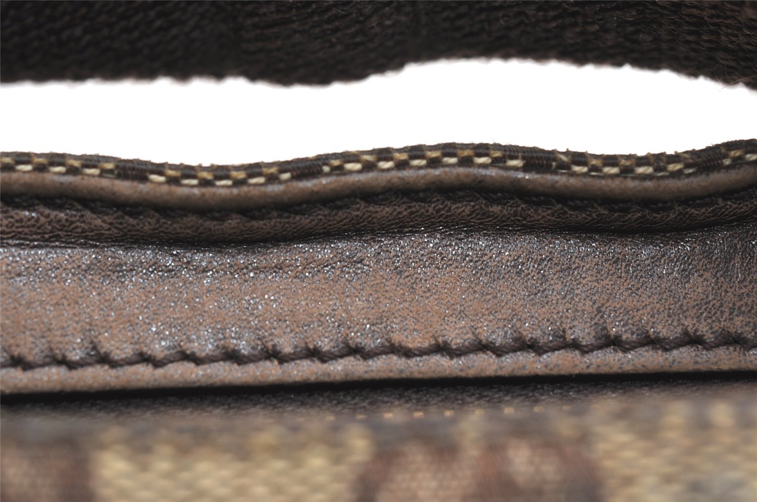 Authentic GUCCI Hand Bag Pouch Purse GG Canvas Leather 106644 Brown 6227K