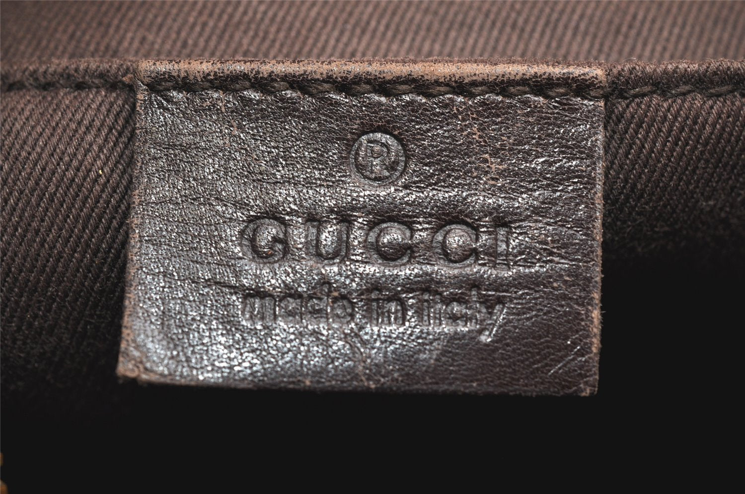 Authentic GUCCI Hand Bag Pouch Purse GG Canvas Leather 106644 Brown 6227K
