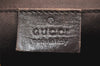 Authentic GUCCI Hand Bag Pouch Purse GG Canvas Leather 106644 Brown 6227K