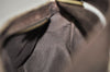 Authentic GUCCI Hand Bag Pouch Purse GG Canvas Leather 106644 Brown 6227K