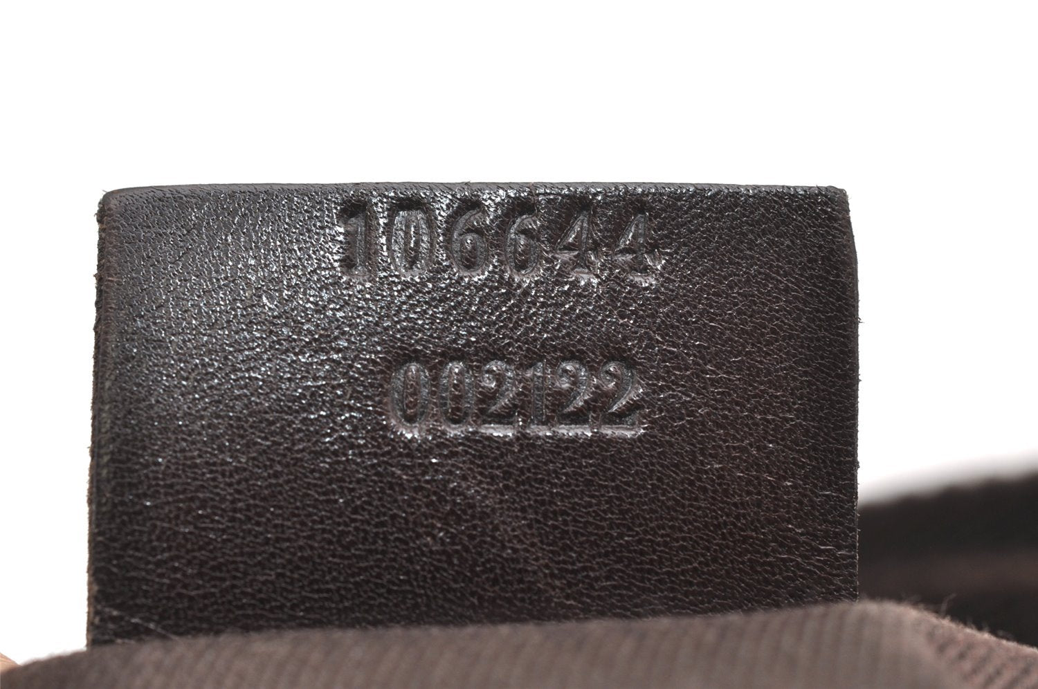 Authentic GUCCI Hand Bag Pouch Purse GG Canvas Leather 106644 Brown 6227K