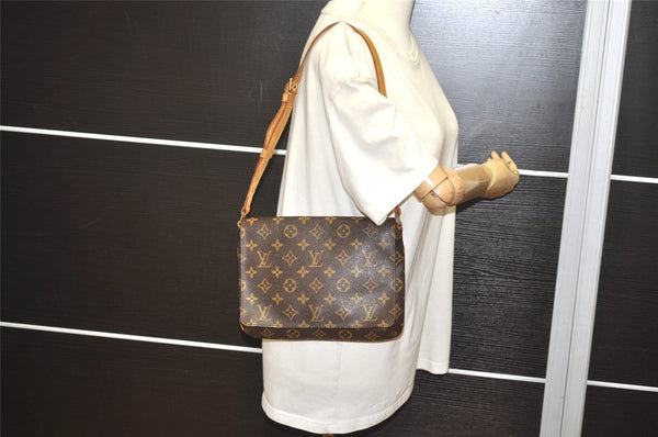 Authentic Louis Vuitton Monogram Musette Tango Shoulder Bag M51257 LV 6229I