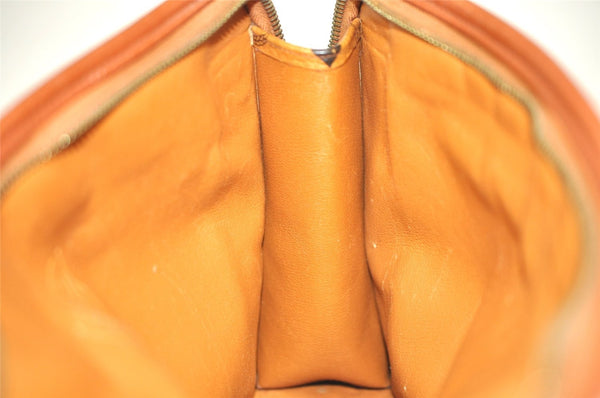 Authentic MCM Visetos Leather Vintage Clutch Hand Bag Purse Brown 6229J