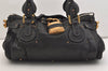 Authentic Chloe Vintage Paddington Leather Shoulder Hand Bag Black 6230J