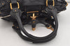 Authentic Chloe Vintage Paddington Leather Shoulder Hand Bag Black 6230J