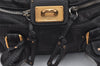 Authentic Chloe Vintage Paddington Leather Shoulder Hand Bag Black 6230J