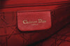 Authentic Christian Dior Lady Dior Cannage Nylon Hand Bag Black CD Junk 6231I