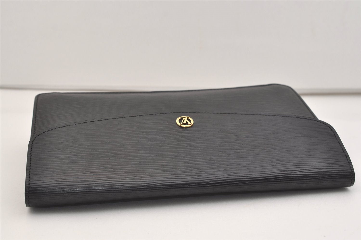 Authentic Louis Vuitton Epi Montaigne 27 Clutch Hand Bag Black M52652 LV 6231J