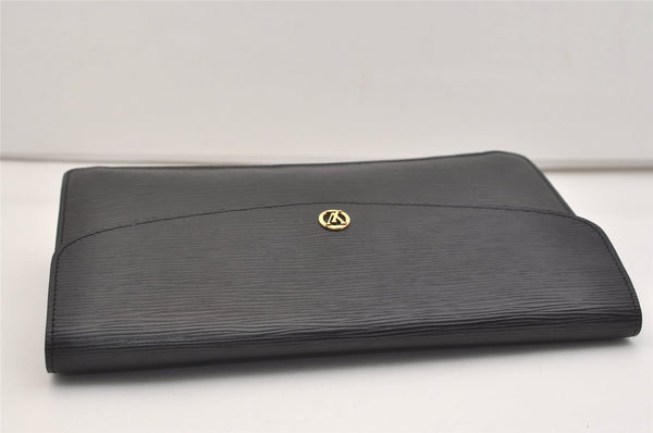 Authentic Louis Vuitton Epi Montaigne 27 Clutch Hand Bag Black M52652 LV 6231J
