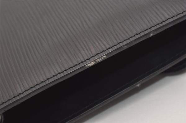 Authentic Louis Vuitton Epi Montaigne 27 Clutch Hand Bag Black M52652 LV 6231J