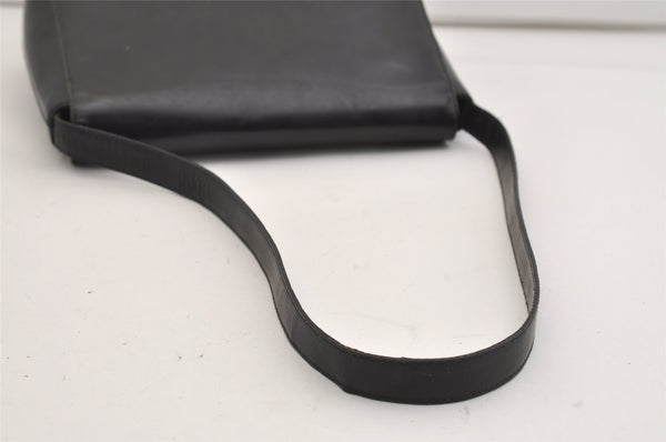 Authentic GUCCI Vintage Shoulder Bag Purse Enamel Black 6232J