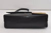 Authentic GUCCI Vintage Shoulder Bag Purse Enamel Black 6232J